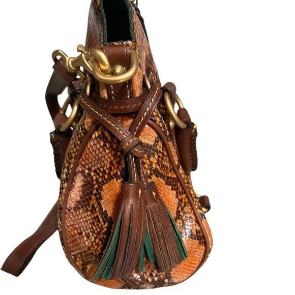 Dooney and Bourke Multi Color Brown Python Skin Purse - Pre Owned - Picture 3 of 15